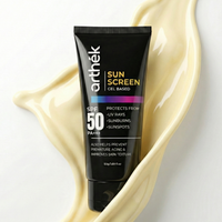 Arthék Care Ultra-Light Sunscreen Gel SPF 50 PA+++ | Broad Spectrum UVA & UVB Protection | Non-Greasay, Matte Finish & No White Cast - 50g