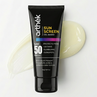Arthék Care Ultra-Light Sunscreen Gel SPF 50 PA+++ | Broad Spectrum UVA & UVB Protection | Non-Greasay, Matte Finish & No White Cast - 50g