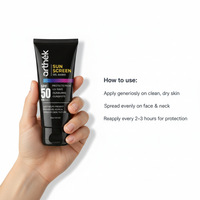 Arthék Care Ultra-Light Sunscreen Gel SPF 50 PA+++ | Broad Spectrum UVA & UVB Protection | Non-Greasay, Matte Finish & No White Cast - 50g